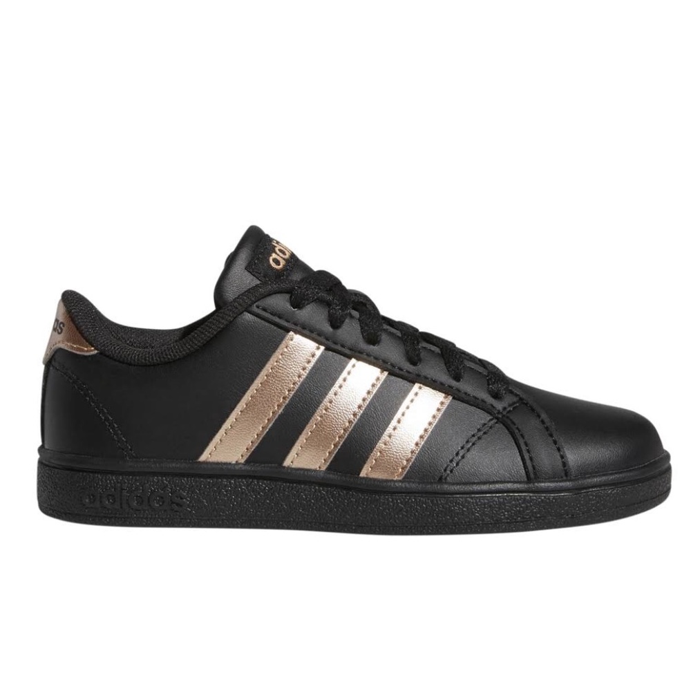 Adidas Black/Rose Gold Grand Court Sneakers